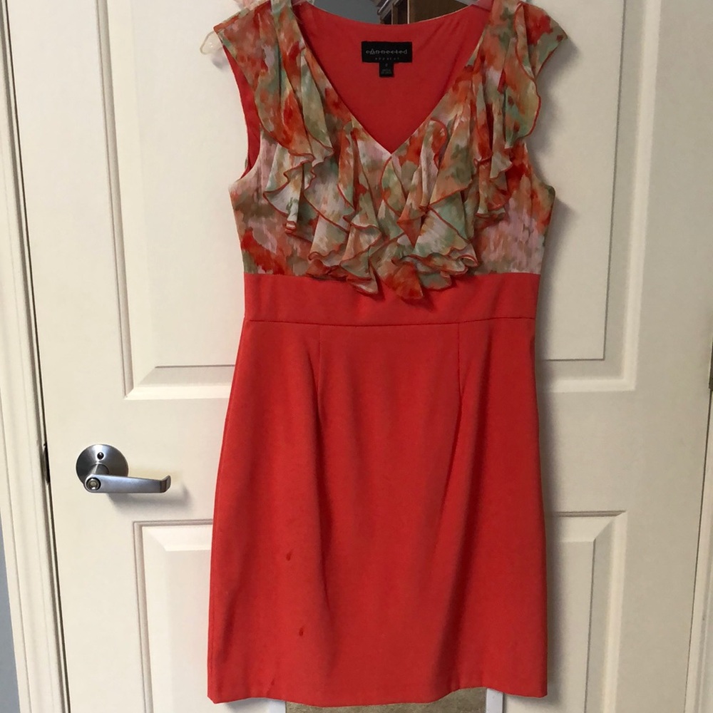 Connected midi body con dress